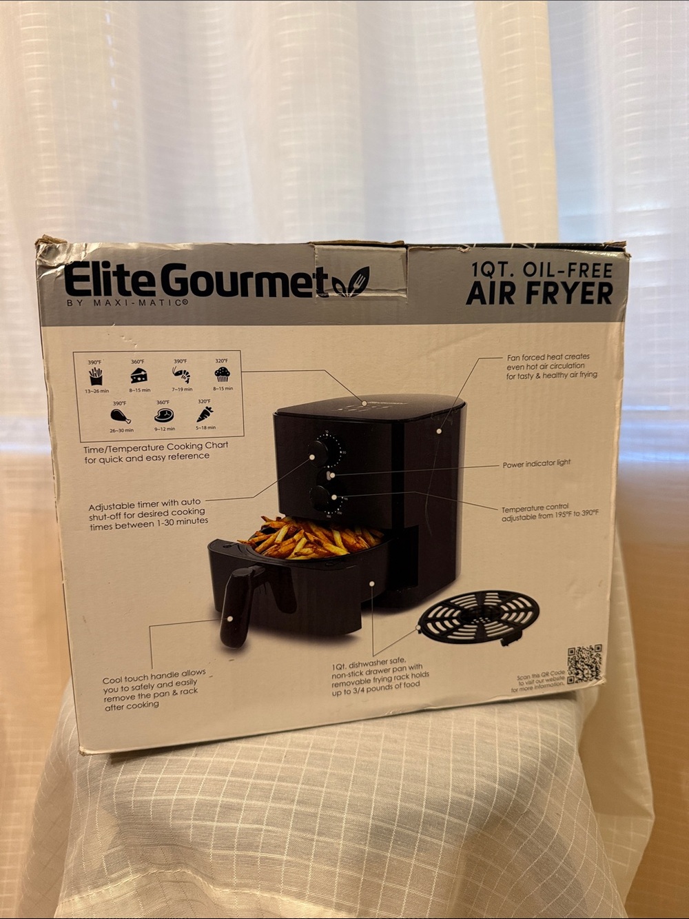 Black Personal 1 Qt Air Fryer - Picture 5 of 8
